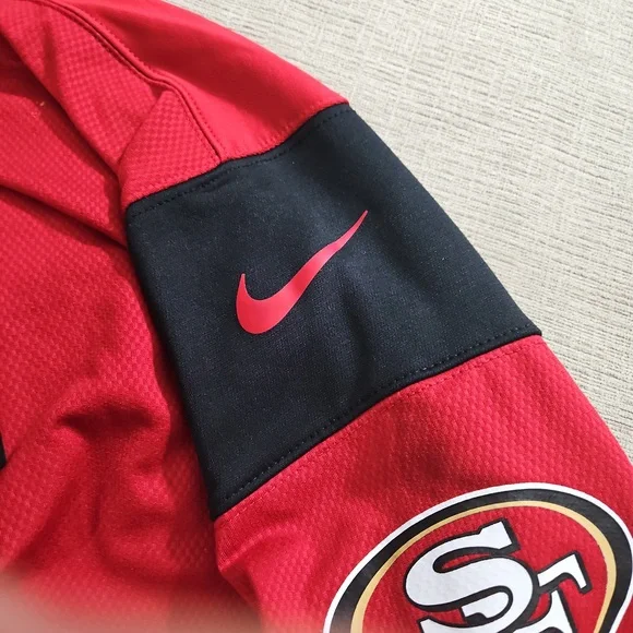 49ers Red Hoodie. Nike. NWT. High Quality Dri Fit Material. - Picture 4 of 9